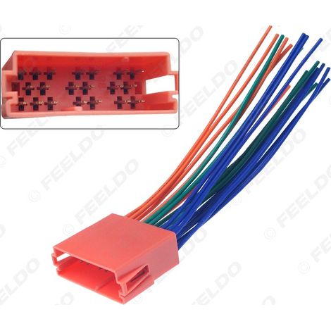 Câble de conversion AUX compatible avec les autoradios Volkswagen Golf/Skoda équipés d'une prise tricolore 20 broches pour lecteur CD.