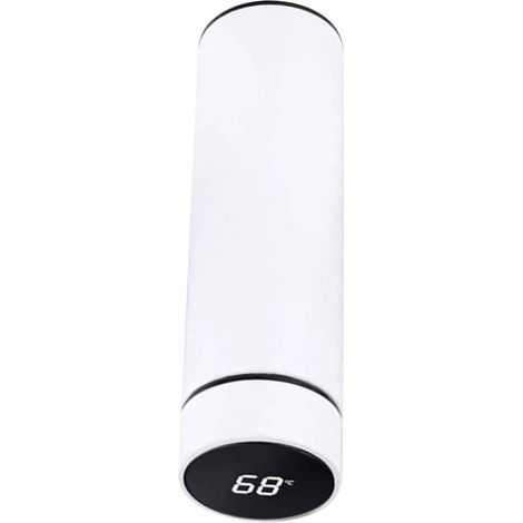 Bouteille isotherme de 500 ml, revêtement en acier inoxydable 304, fond en silicone, format portable, blanche. Idéale pour un usage quotidien. (1/5)
