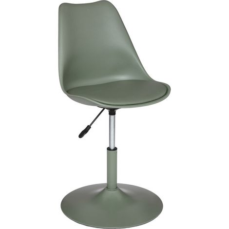 Lot de 2 chaises déco hauteur ajustable style scandinave "Aiko" Atmosphera - Kaki - Kaki - (1/2)