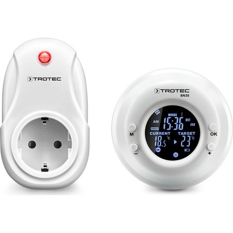 Trotec – Thermostat programmable sans fil – Minuterie intégrée – Contrôle précis des appareils de chauffage – Compatible avec systèmes électriques