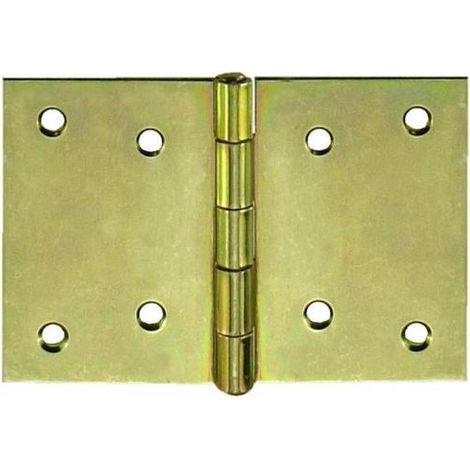 Cerniere larghe 75 x 50 mm. - zincate giallo - 1 pz.