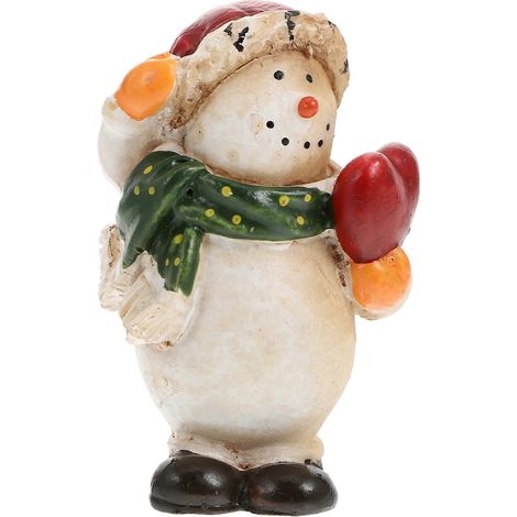 Décoration de Noël bonhomme de neige (1 pièce) - Ornement de table pour fêtes-6X5X3CM (1/3)