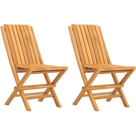Maison Exclusive - Sedie pieghevoli, 2 pezzi, 47x47x89 cm, in legno massello di teak (1/5)