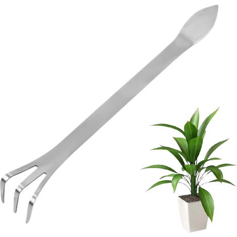 Kit Bonsai avec Herse à Griffes et Schaufel en Acier Inoxydable à 3 Dents pour le Démêlage des Racines de Bonsai avec Poignée Ergonomique (1/4)