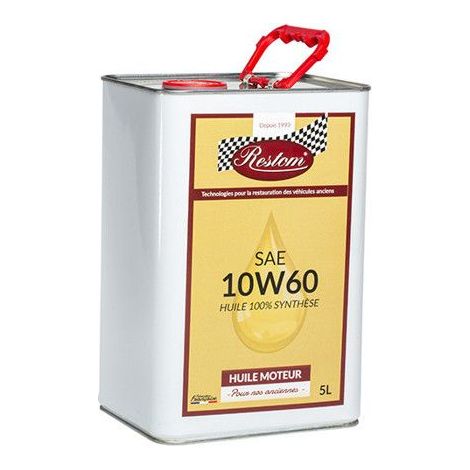 Restom - Huile moteur pour Véhicules Anciens -Multigrade 10W60 - 5L