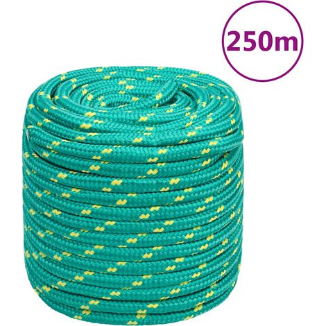 Corde marine tressée en polypropylène vert 16 mm x 250 m pour amarrage et gréement - PANGIVO (1/5)