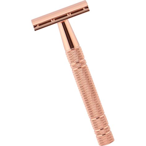 Rasoir à Barbe Manuel en Métal à Double Lame, Rasoir pour Barbe et Visage, Design Vintage, Poids Équilibré, Adapté Rasage Corps et Visage, Voyage et Usage Quotidien (1/5)