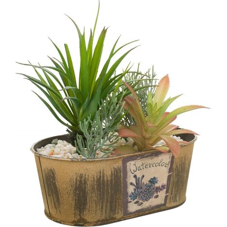 Maceta con plantas artificiales 17,5x10x17 (1/5)