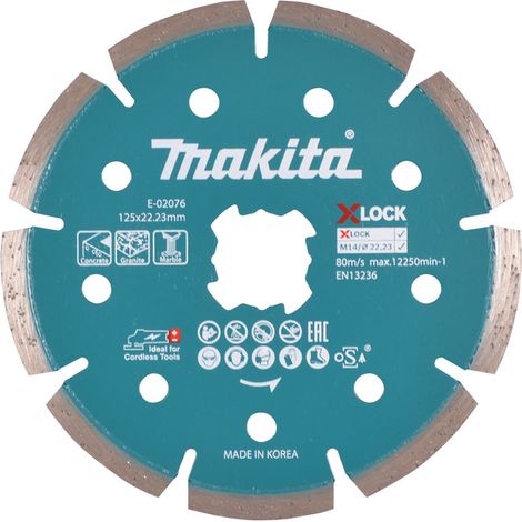 Disque articulé pour la coupe sèche et humide Makita X-Lock 125 mm