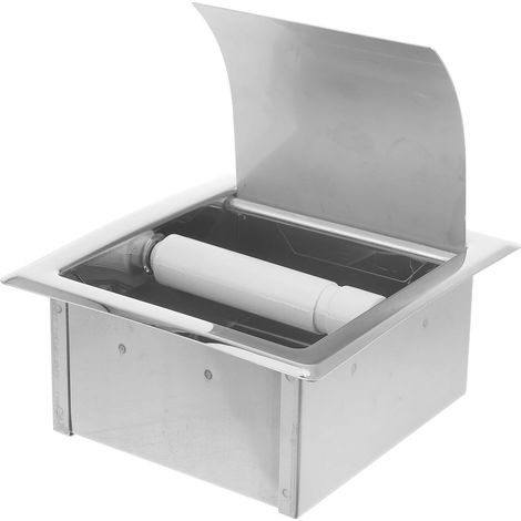 Porte-papier toilette au design élégant, fixation murale en acier (1/5)