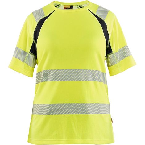 T-shirt de travail haute visibilité femme 3503 - Jaune/Noir XXXL