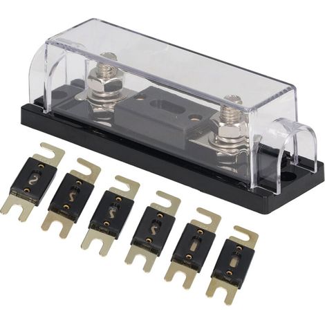 Fusible ANL avec bloc porte-fusible, 6 pièces, 60A 80A 100A 150A 250A 300A pour voiture, bateau, Audio stéréo (1/5)