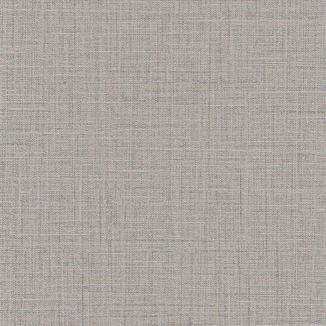 Papier peint uni marron gris effet textile | Tapisserie unie marron grise aspect jute chambre & salon | Papier peint intissé couloir & bureau (1/2)
