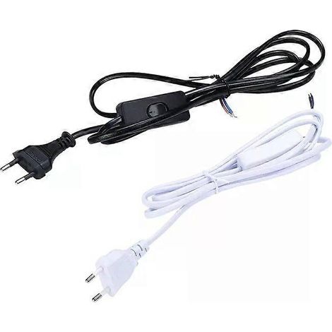 Câble d'alimentation d'extension pour tube LED DX62 6FT/18M avec prise UE, interrupteur marche/arrêt, pour lampe de bureau et luminaire LED. (1/5)