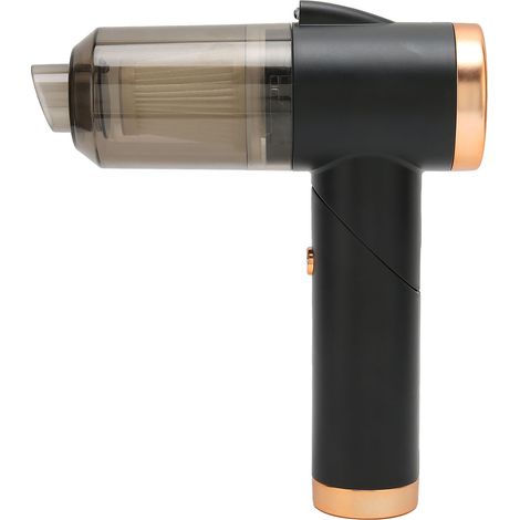 Aspirateur portatif sans fil pliable à 90° avec batterie rechargeable de 4000 mAh, 9000 Pa, lumière LED intégrée pour voiture et maison (noir).