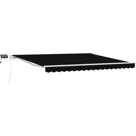 Maison Exclusive - Tenda Retrattile Nero 400 × 300 cm Tessuto e acciaio
