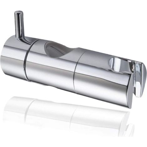 Curseur barre de douche Support Pommeau Douchette, Accroche Douche à Main Ventouse, Fixation Pommeau Douche Mural, Curseur Douche Universel Remplaçable Curseur (22mm, Argent)-RAPANDA (1/4)