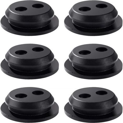 6 Pièces Réservoir de Carburant Œillets en Caoutchouc, Caoutchouc Douille Joint de Réservoir 2 Trous, pour Débroussailleuse, Débroussailleuse, Souffleur (1/5)