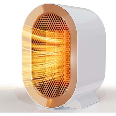 Fan Heater, 1200W Portable Electric Heater, Mini Home Heater for Indoor, Small Fan Heater Suitable for Bathroom, Basement, Bedroom, Living Room and Office MUMU (1/4)