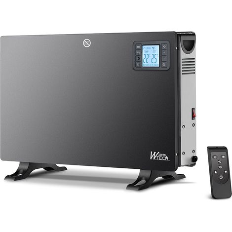 Elektrischer Heizkörper mit 2000 W, Gebläse, Fernbedienung und LCD-Display (1/5)