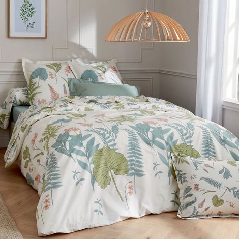 Parure de couette au style nature Vert 240x220 cm