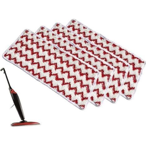 Set mit 4 Ersatzbezügen für den Steam XXL Power Pad Dampfreiniger – waschbar, rot (1/4)