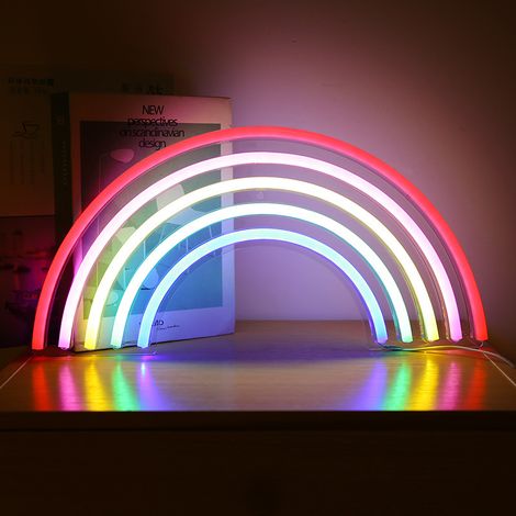 Decorazione luminosa al neon arcobaleno per festival, 1 pezzo - Pannello posteriore arcobaleno (1/3)