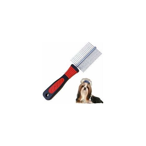 Dog Grooming Comb, Cat Rake Comb with Rounded Double-Sided Metal Teeth, Flea Brush Comb for Medium and Long Haired Pets, Grooming Comb (1PC) (1/5)