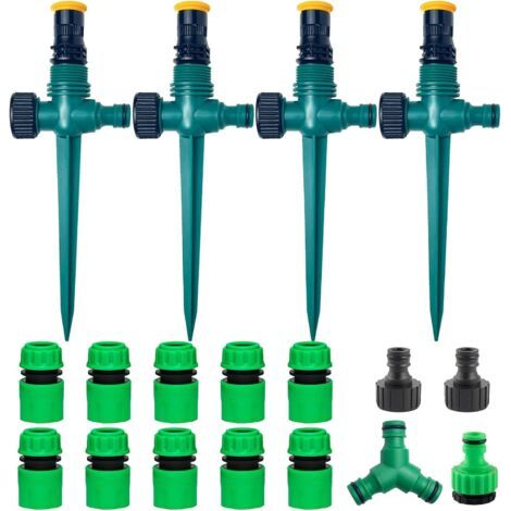 Arroseur Jardin,Arrosage Automatique pour Jardin,Arroseur de Pelouse 360,Arroseur de Jardin Multifonction-RéGlable Vec Raccord De Tuyau 1/2 et Y,Asperseur Arrosage,Arrosage Automatique Pelouse(Set 1)