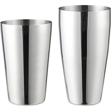 Shaker Boston 530ml + 830ml in acciaio inox zavorrato. Design argentato, strumenti professionali per barman. (1/5)