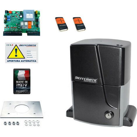 Automazione Motore Cancello Scorrevole 2000kg 230v Bagno D'olio + 2 Telecomandi
