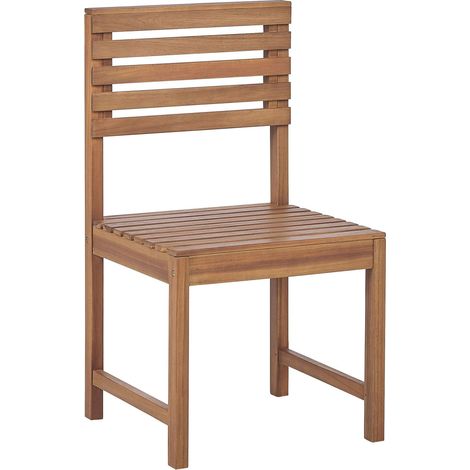 Mobilier de Terrasse Modulable 1 Chaise en Bois d'Acacia Treia