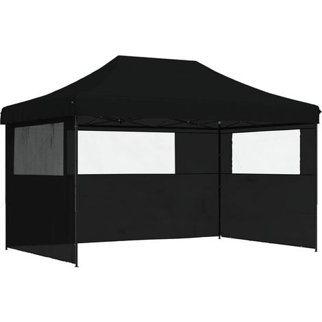 Tente de réception noire, 292 x 440 x 315 cm, toile Oxford. (1/5)