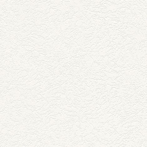 Papier peint intissé blanc idéal salon | Papier peint moderne effet plâtre blanc | Tapisserie uni blanche pour couloir - 10,05 x 0,53 m