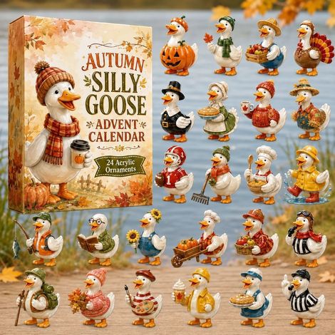 Gans im Herbst Adventskalender 2026 2D Überraschungsbox