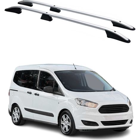 OMAC Barres de Toit longitudinales Compatible avec Ford Transit Tourneo Courier 2014-22 L1 Gris (1/5)