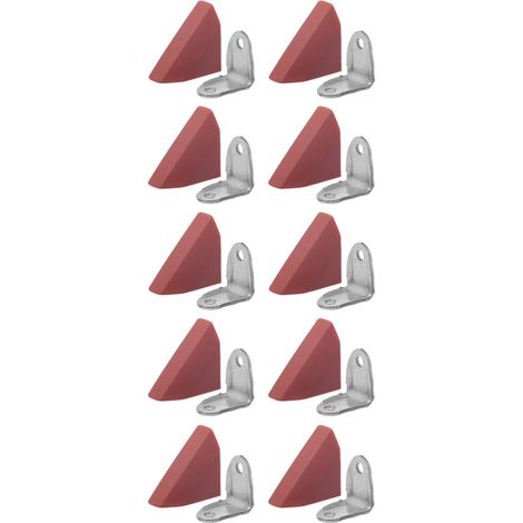 10x Equerre d'assemblage en métal avec cache en plastique Connecteur Angle Couvercle Meuble Caisson Etagère Capuchon Raccordement, calvados (1/2)
