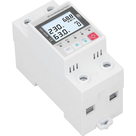 Protecteur de surtension et sous-tension WiFi 230V 50/60Hz 63A avec télécommande, voyant rétroéclairé (1/5)