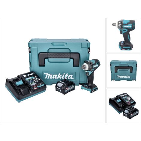 Atornillador de impacto a batería Makita TW 004 GD101 40 V máx. 1/2" 350 Nm XGT sin escobillas + 1 batería de 2,5 Ah + cargador + Makpac (1/5)