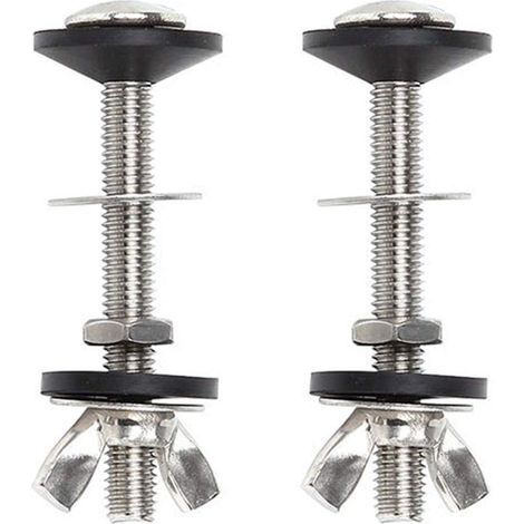 Set of 2 stainless steel cistern bolts, universal fastening for easy-to-install toilet bowls (1/5)