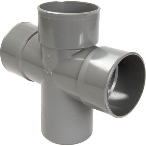 Nicoll – Culotte double parallèle PVC mâle-femelle Ø100 – Angle 87°30 – Raccord évacuation pour deux canalisations – Encombrement réduit