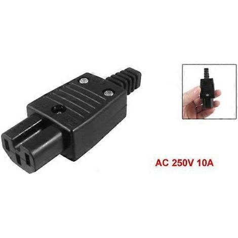 Connecteur adaptateur secteur femelle IEC320 C15 noir 250 V CA 10 A (1/2)