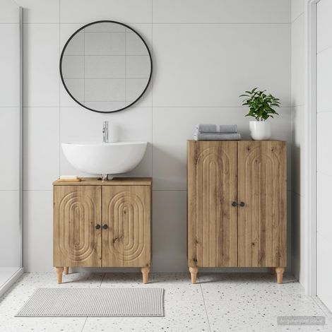 vidaXL 2 Piece Bathroom Cabinet Set ALKMAAR Artisan Oak (1/5)
