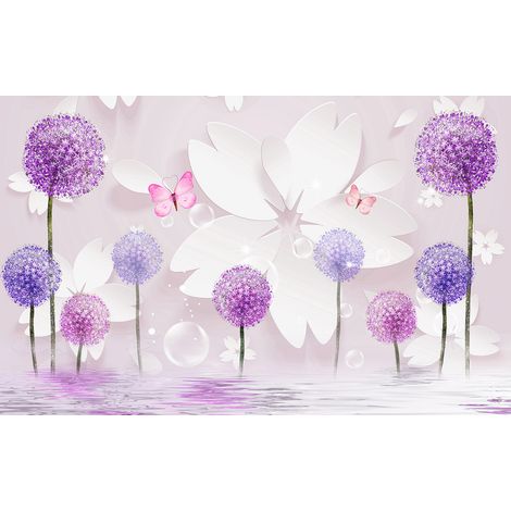 Papier peint panoramique Enfants - Fleurs pissenlit - 130 cm x 81 cm (1/2)