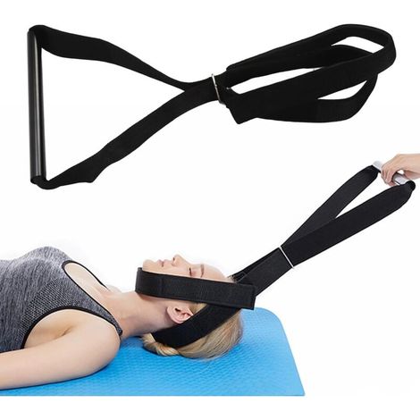 Dispositif De Traction Cervicale Pour Civière De Cou, Sangle d\'étirement du cou Décompression chiropratique Poignée confortable Traction cervicale Dispositif de traction avec courroie de menton (1/5)