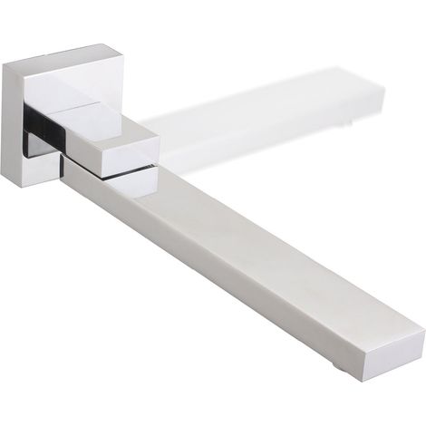 Tuyau de baignoire pliable gris fini chrome carré [IMEX®] (1/2)