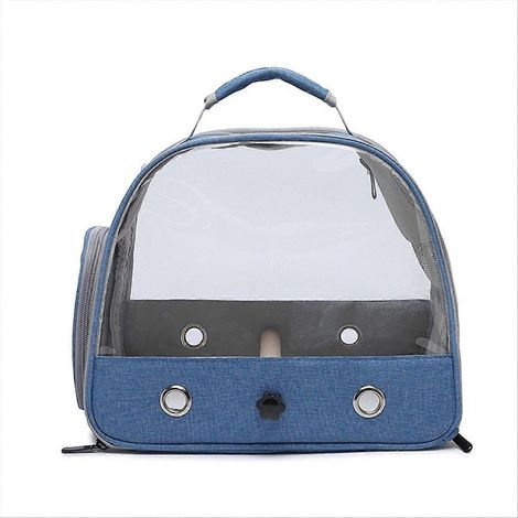 Sac de transport pour oiseaux, cage de voyage portable pour perruche et perroquet, petit sac à dos avec fenêtre en maille, idéal pour promenades et visites chez le vétérinaire. (1/5)