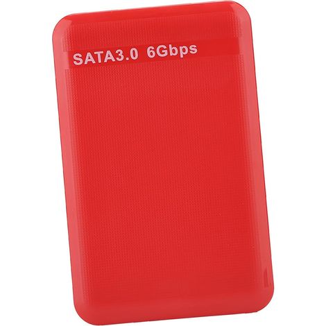 Boîtier de Disque Dur USB 3.0 6 Gbps 2,5 Pouces III UASP Boîtier SSD/HDD 6 to, Mobile Externe Rouge pour Ordinateur Portable, échange à Chaud Outil (Rouge) (1/5)
