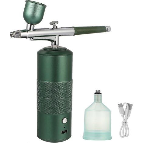 Kit de mini compresseur aérographe rechargeable portable pour maquillage, nail art, tatouage et peinture. (1/3)