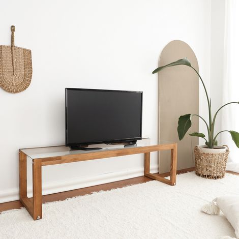 TV-Möbel Via Naturholz Kiefer 130x40x40 cm (1/5)